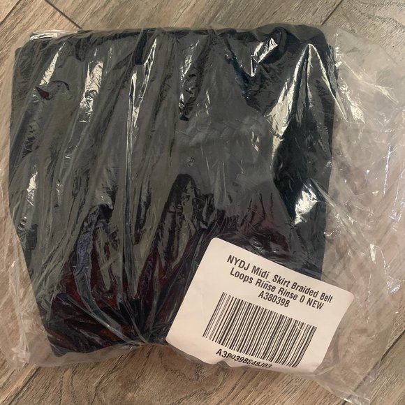 NWT NYDJ MIDI SKIRT WITH BRAIDED BELT LOOPS WASH RINSE 00 & 4 - Picture 12 of 14